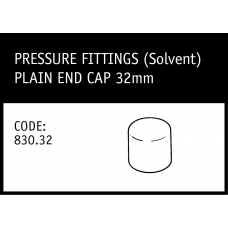 Marley Solvent Plain End Cap 32mm - 830.32